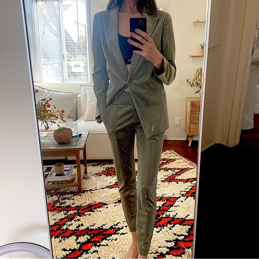 Authentic metallic 2-piece suit